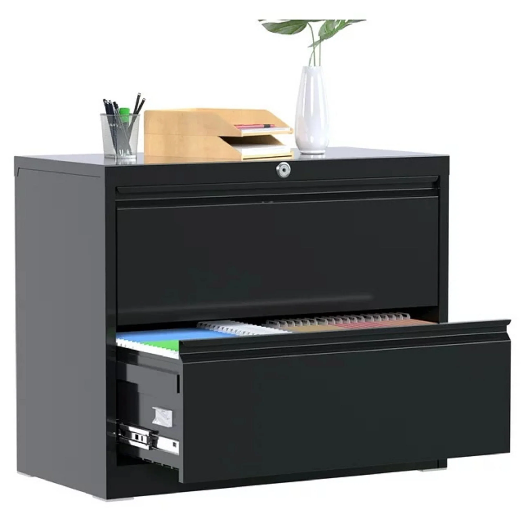 SUPEER 4 Drawer File Cabinet , Metal Vertical File Storage Cabinet with Lock, Office Home Steel Vertical File Cabinet for A4 Letter /Legal Size, 14.96