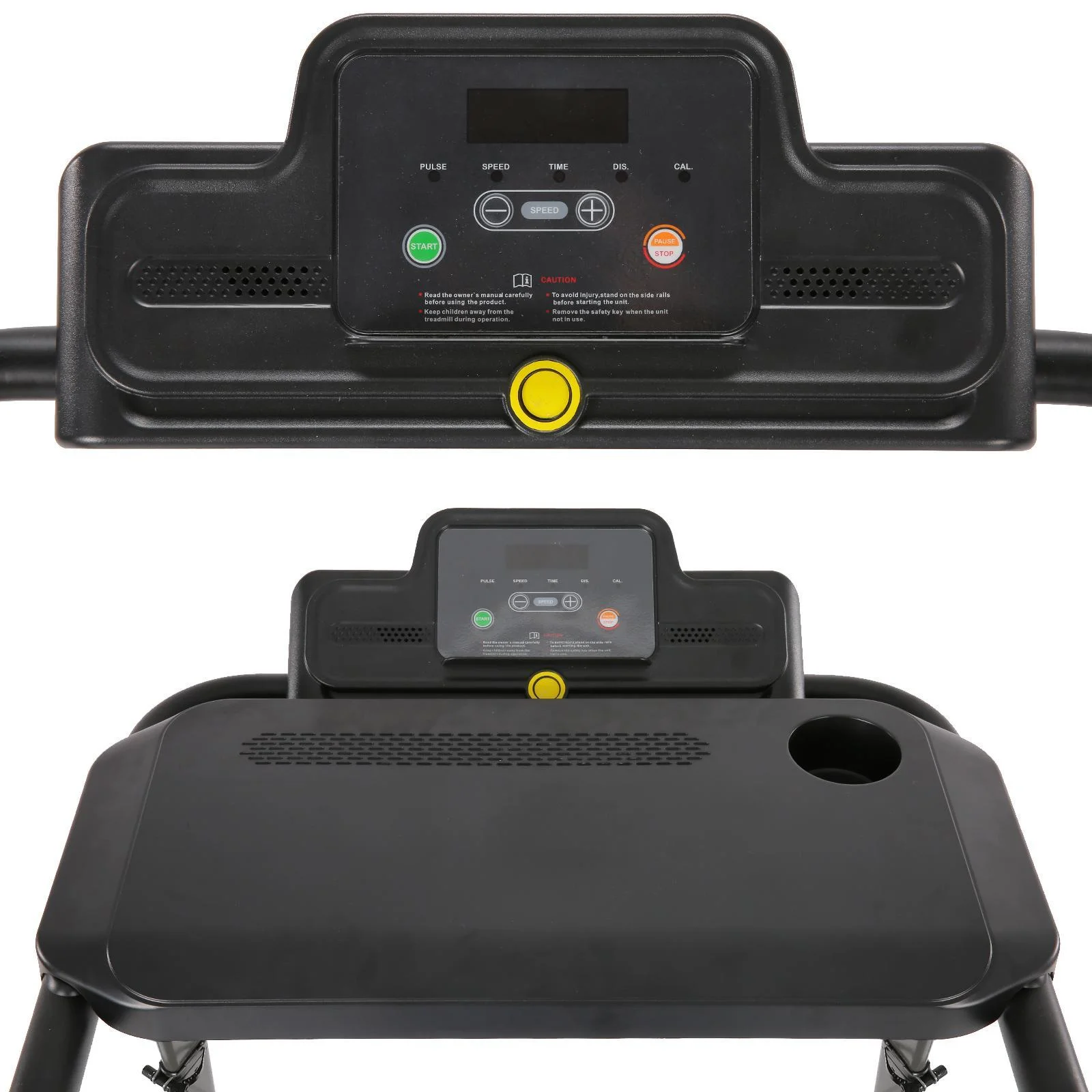 Tikmboex 300Lbs Treadmill with Desk - 2.5 HP Portable Folding Treadmill for Home, Running Machine with Incline（Gray） - Womvr