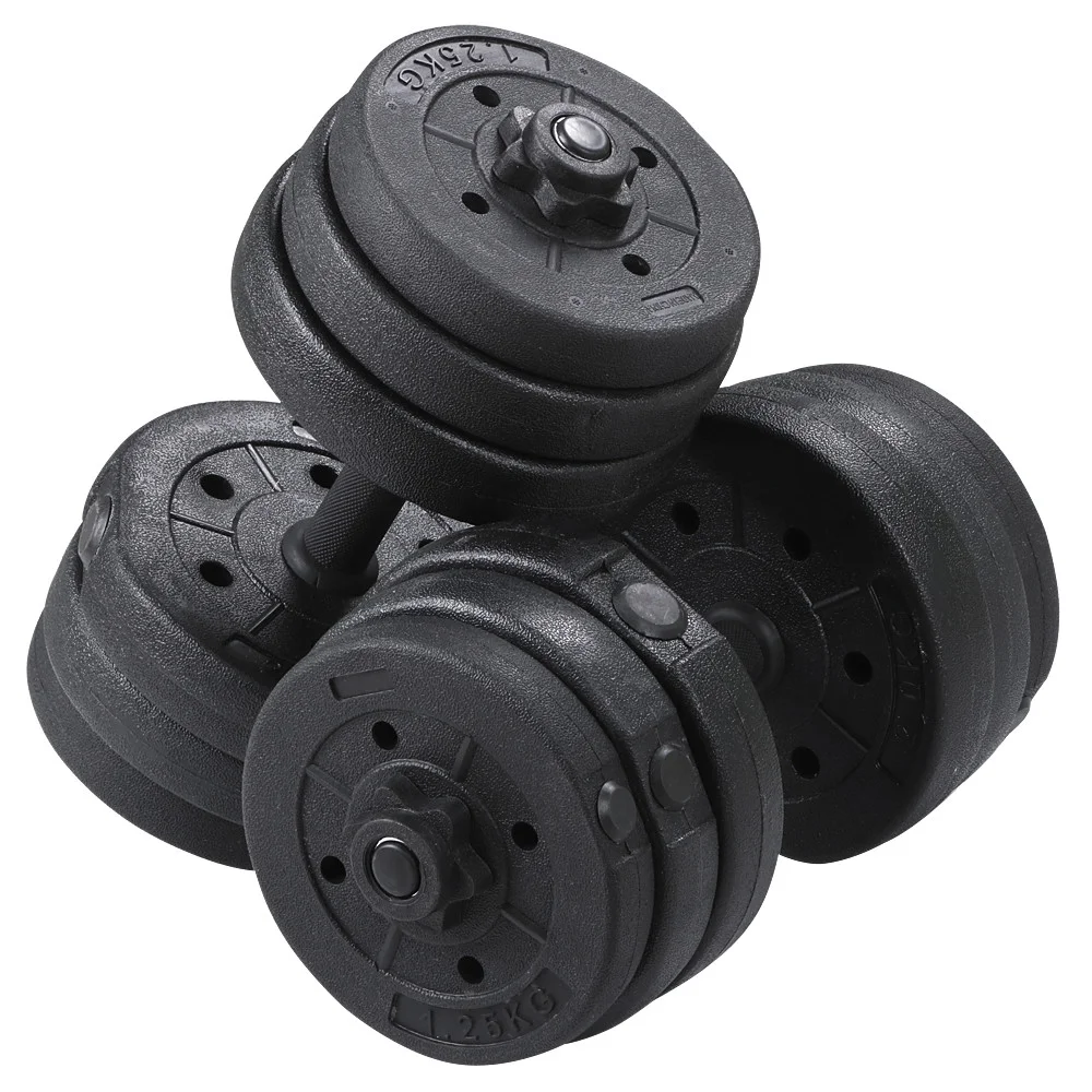 Yaheetech 66LB Adjustable Dumbbell Weight Set Home Training Dumbbell Pair Lifting Black - Womvr