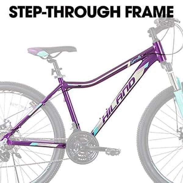 Hiland Mountain Bike for Woman, Shimano 21 Speed 26 inch Wheels Mountain Bicycle, Mint Green - Womvr