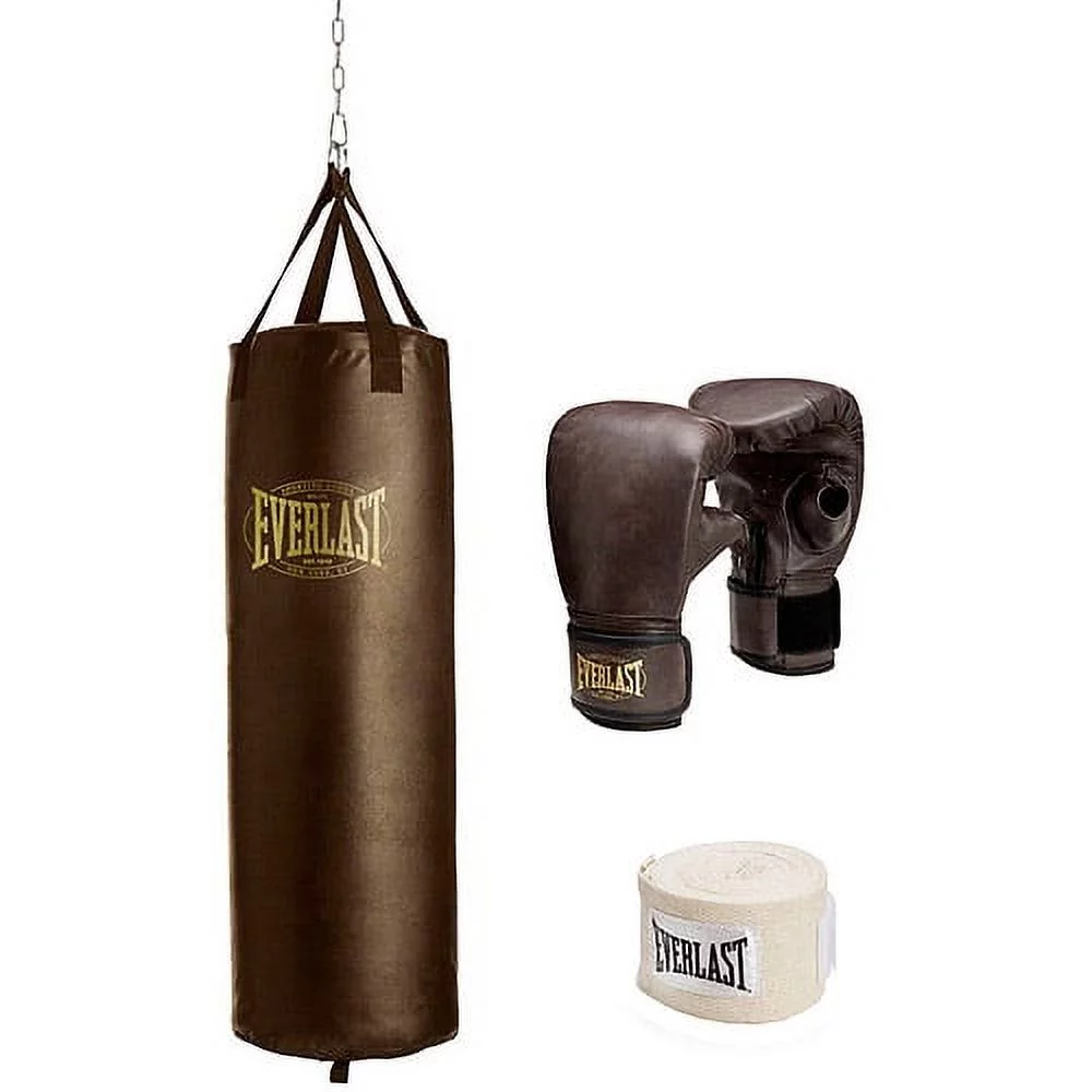 Everlast 100 lb Vintage Heavy Bag Kit - Womvr
