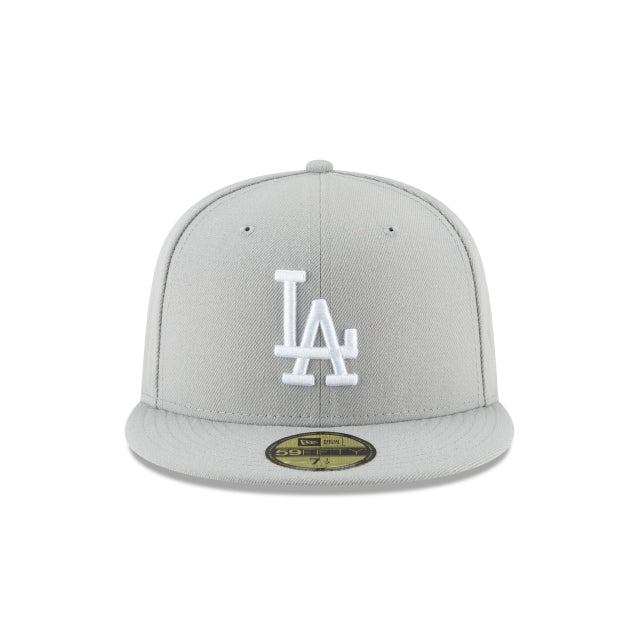 Los Angeles Dodgers Gray Basic 59FIFTY Fitted Hat - Womvr