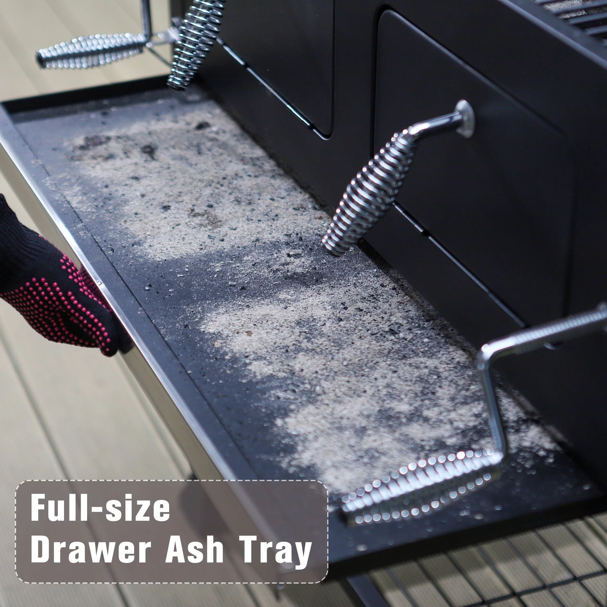 Alpha Joy 34-inch BBQ Charcoal Grill Outdoor Portable Barbecue Grill - Womvr