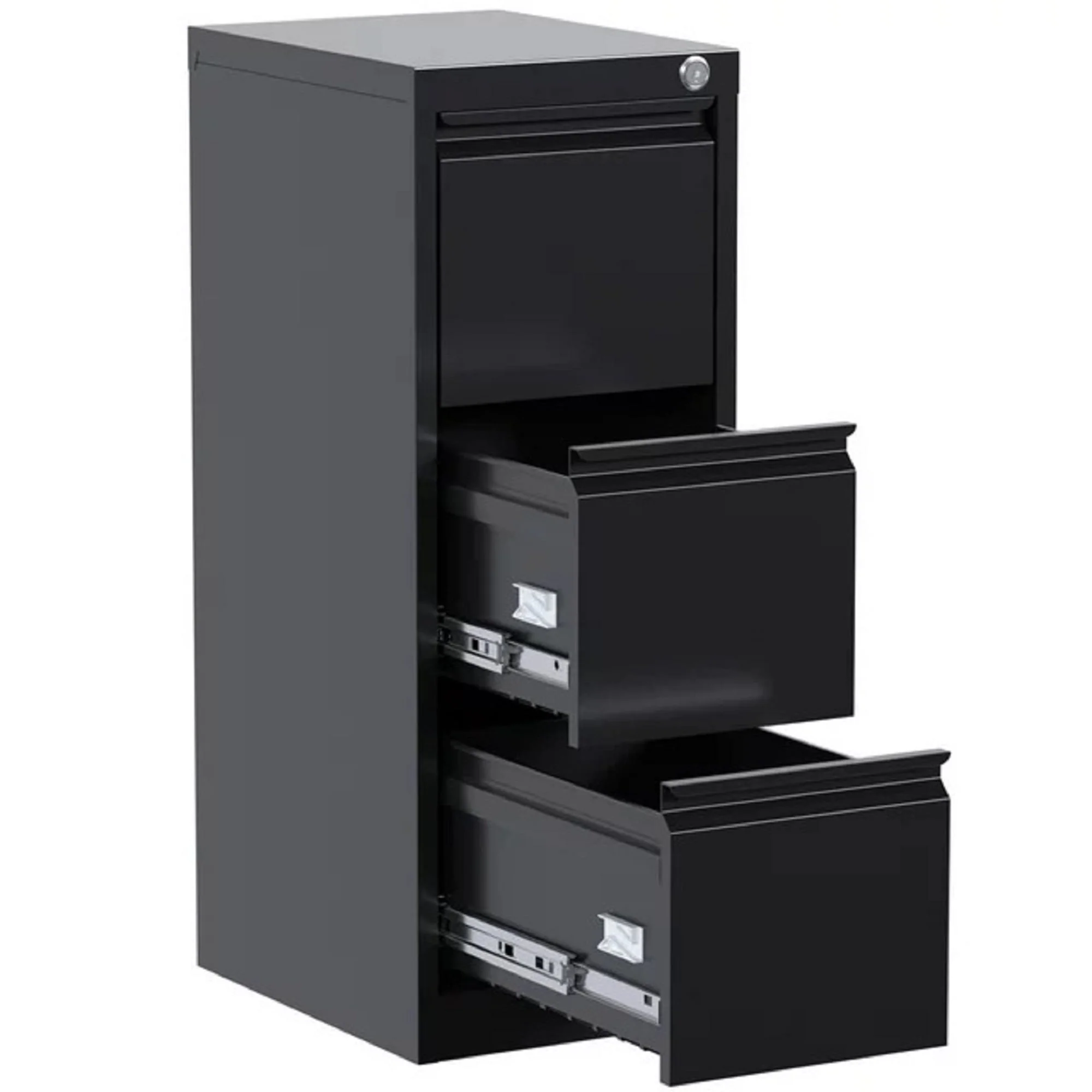 SUPEER 4 Drawer File Cabinet , Metal Vertical File Storage Cabinet with Lock, Office Home Steel Vertical File Cabinet for A4 Letter /Legal Size, 14.96