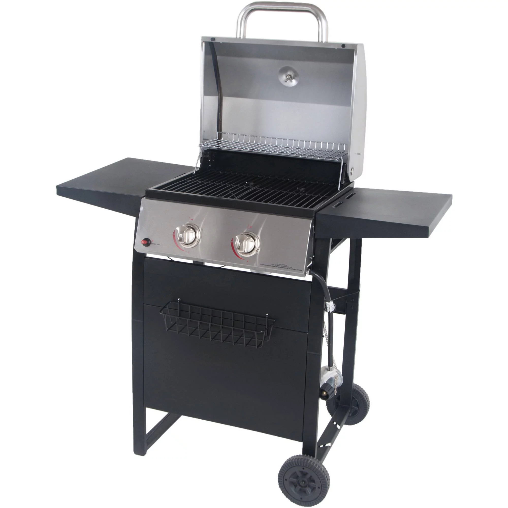 RevoAce 2-Burner Space Saver Propane Gas Grill, Stainless and Black, GBC1705WV - Womvr