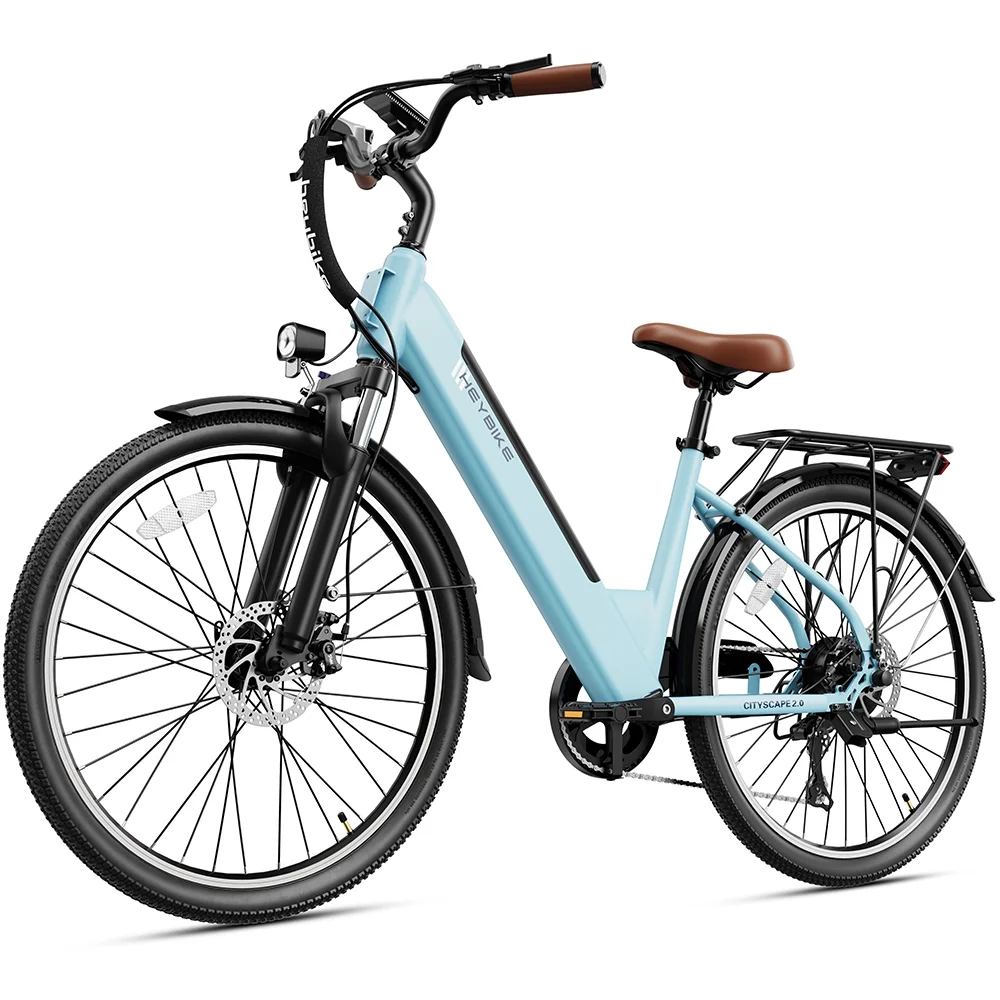 Heybike Cityscape 2.0 Electric Bike 500W Electric City Cruiser Bicycle with 36V 13Ah Removable Battery Up to 50 Miles, 26