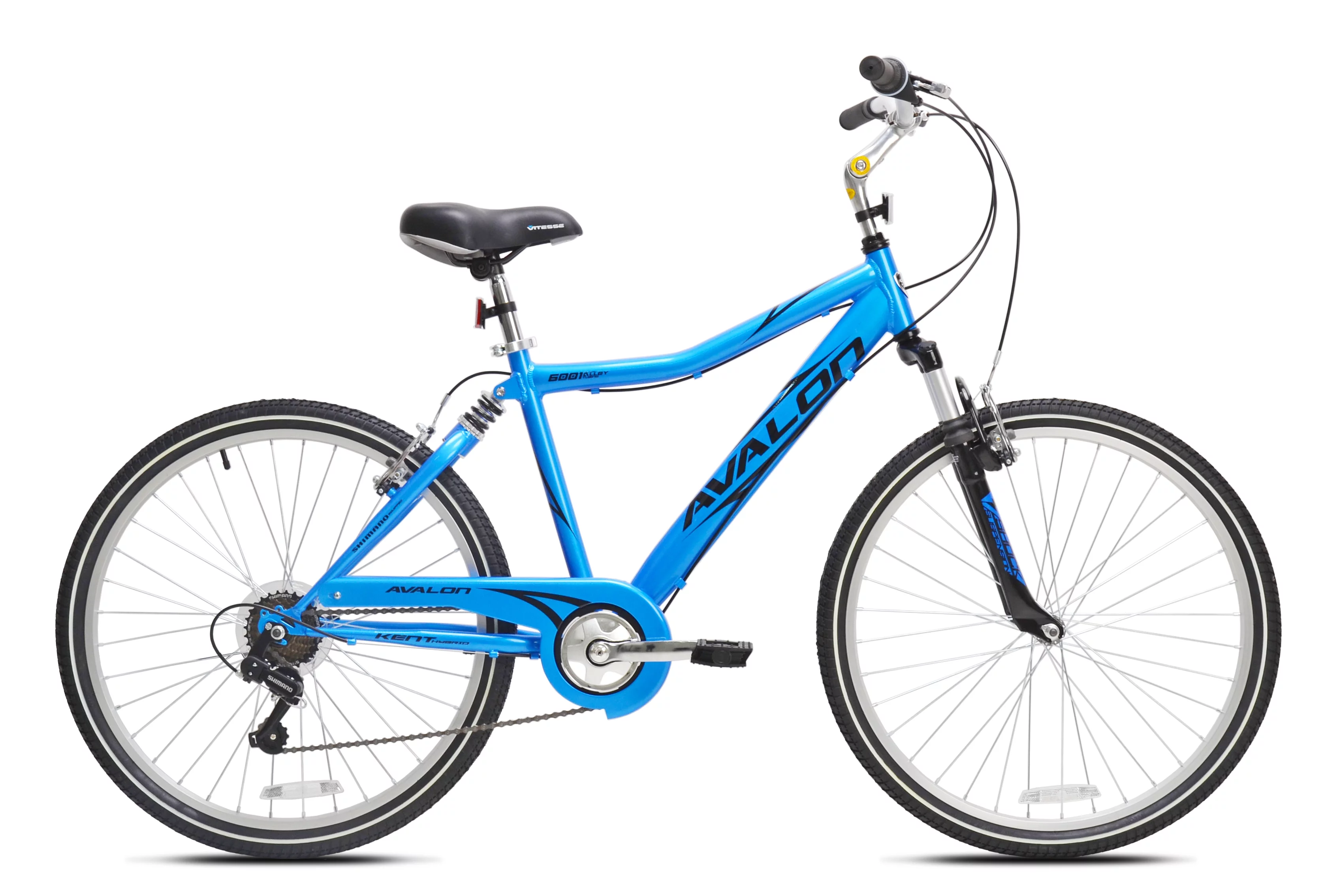 Kent Bicycle 26 In. Avalon Comfort Men's Bike with Full Suspension, Black - Womvr