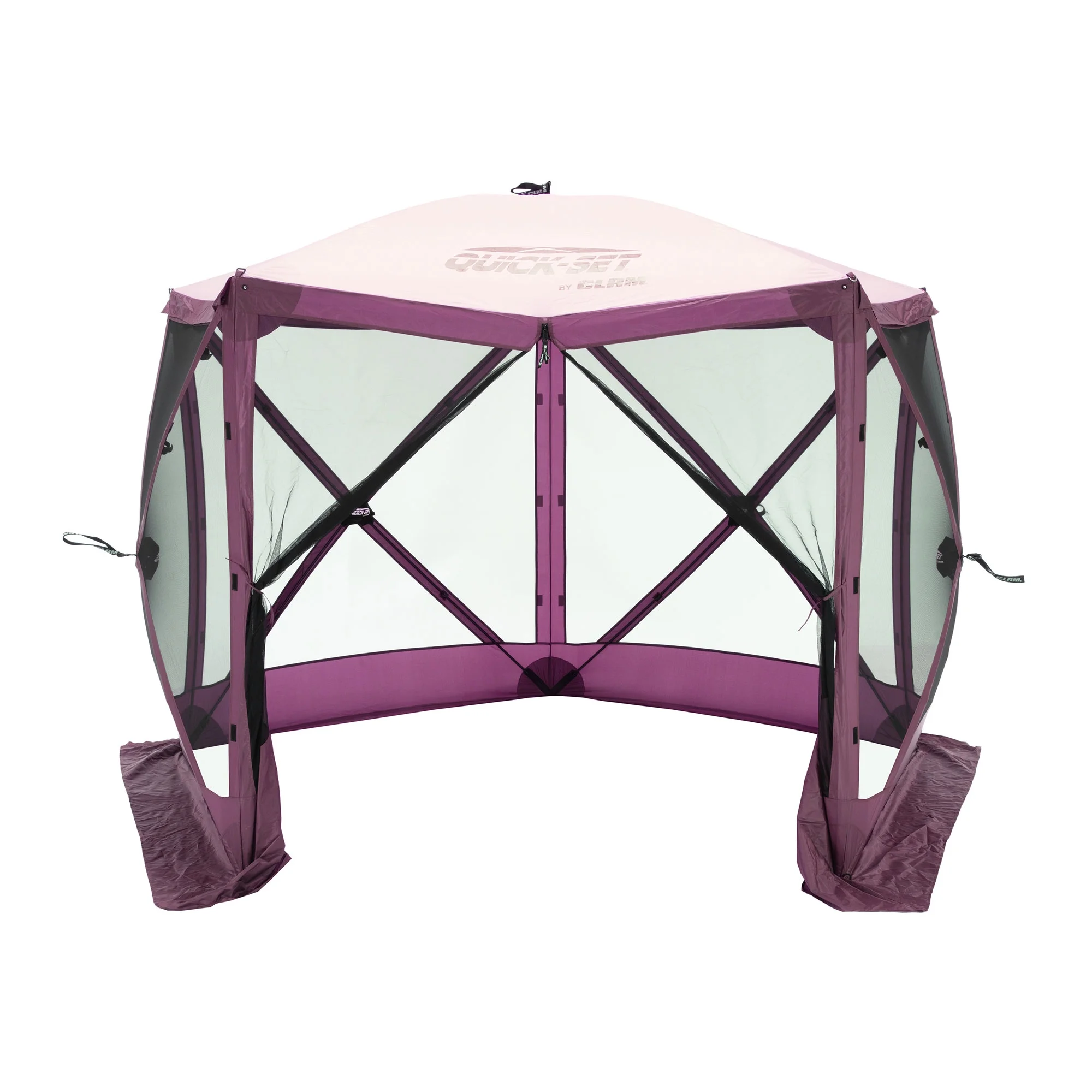 CLAM Quick-Set 9 x 9 Ft Venture Portable Outdoor Canopy Shelter, Green/Tan - Womvr