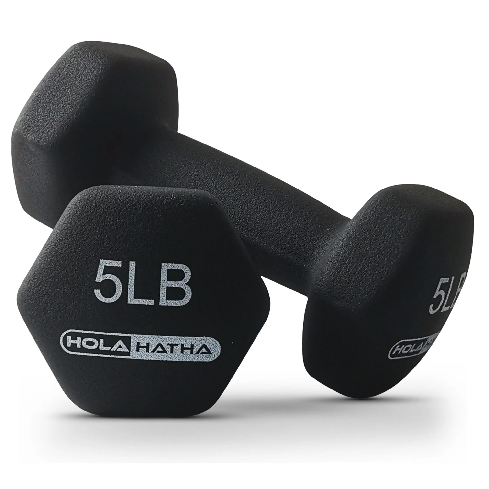 HolaHatha 3, 5, and 8 Pound Dumbbell Hand Weight Set with Storage Rack, Multi - Womvr