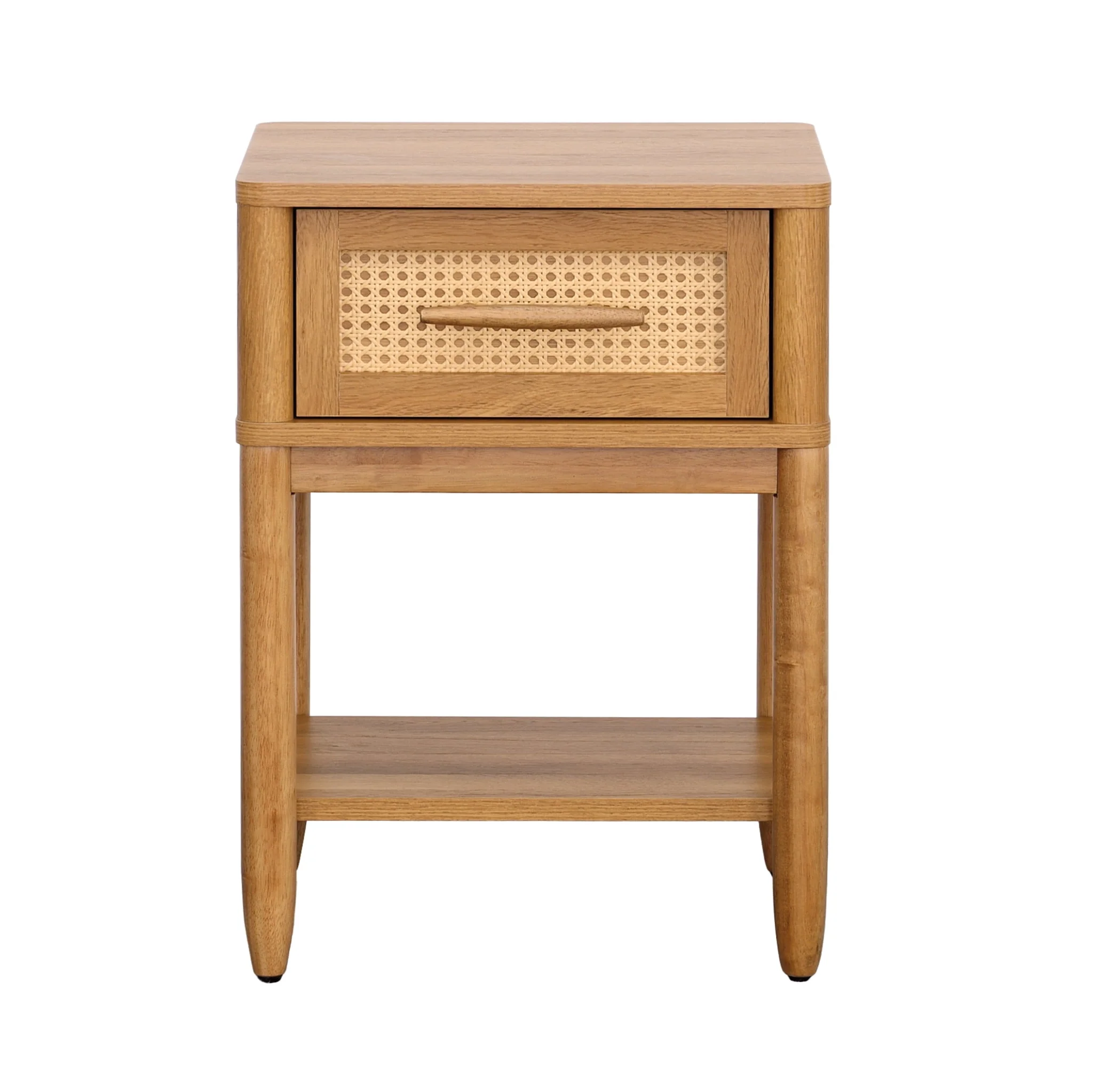 Better Homes & Gardens Springwood Caning Nightstand, Light Honey Finish - Womvr