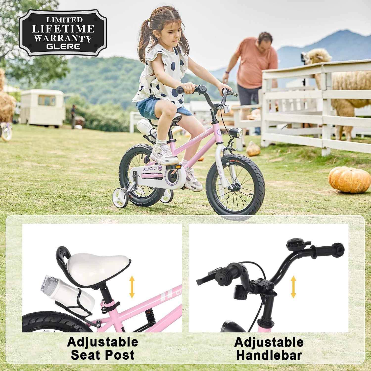 Glerc 12 inch Toddler and Kids Bike for 2-4 Years Old Boys & Girls, White - Womvr