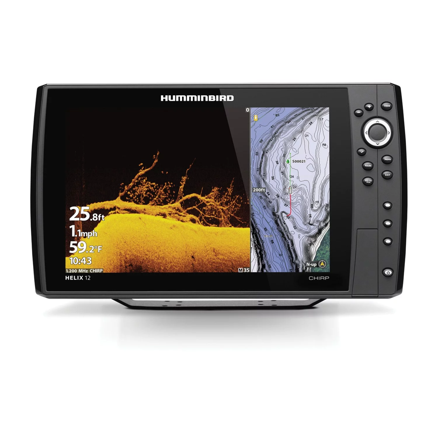 Humminbird 411440-1 HELIX 12 CHIRP MEGA DI+ GPS G4N Fish Finder - Womvr