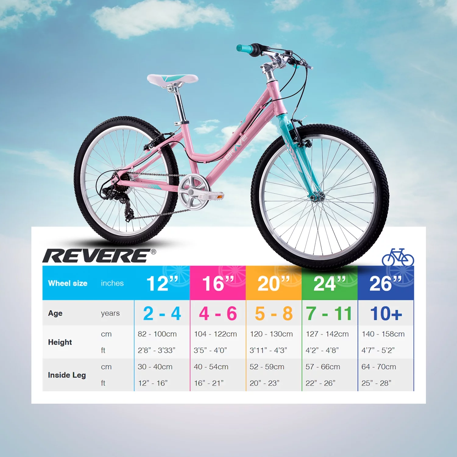 Revere Bicycles Kids and Adults 24