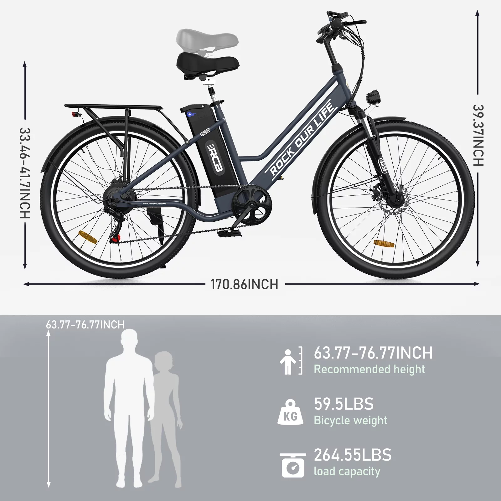 RCB 500W Electric Bike 26