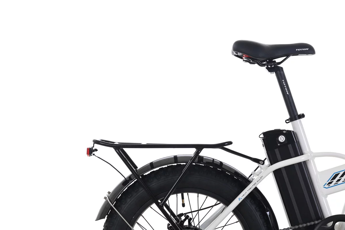 Totem Hammer Electric Bike for Adults, 20” x 4” Fat Tire Folding Ebike, 500W Powerful Motor Electric Folding Bike, 48V 10.4Ah Removable Battery, Shimano 7-SPEED Gears, Black - Womvr