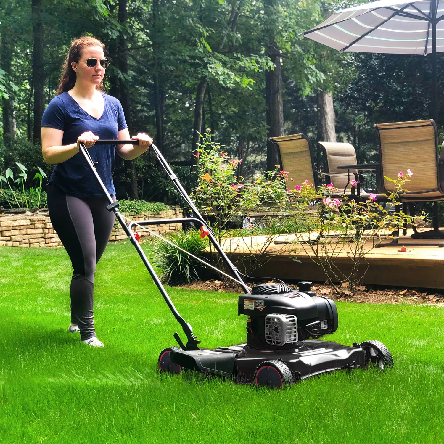 Hyper Tough 20-inch 125cc Gas Push Mower with Briggs & Stratton Engine - Womvr