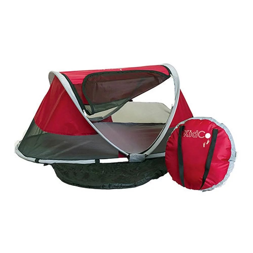 KidCo PeaPod Portable Kids Sleeping Travel Bed and Tent, Cranberry Red - Womvr
