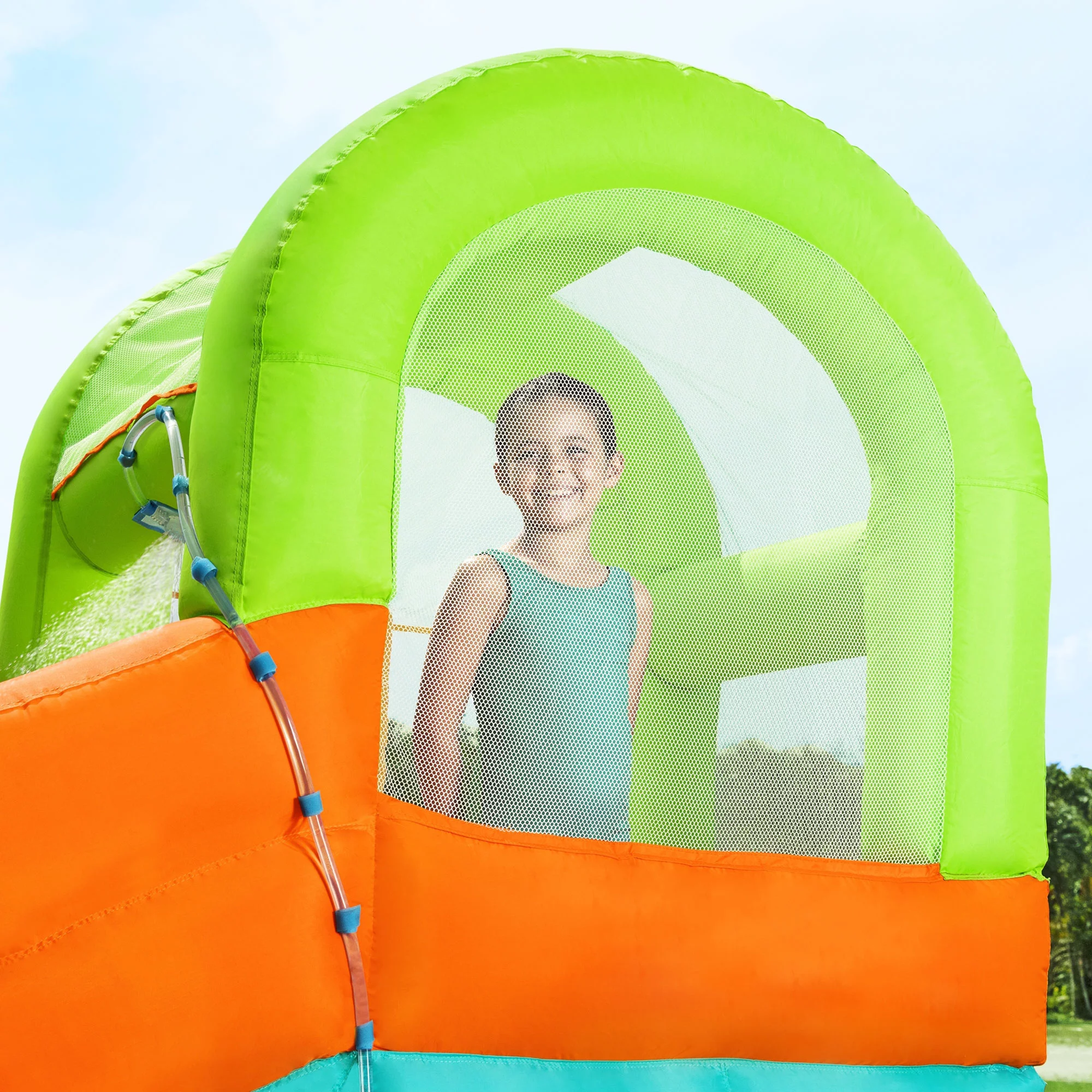 H2OGO! Canopy Cove Kids Outdoor Inflatable Mega Water Park with Water Cannon - Womvr