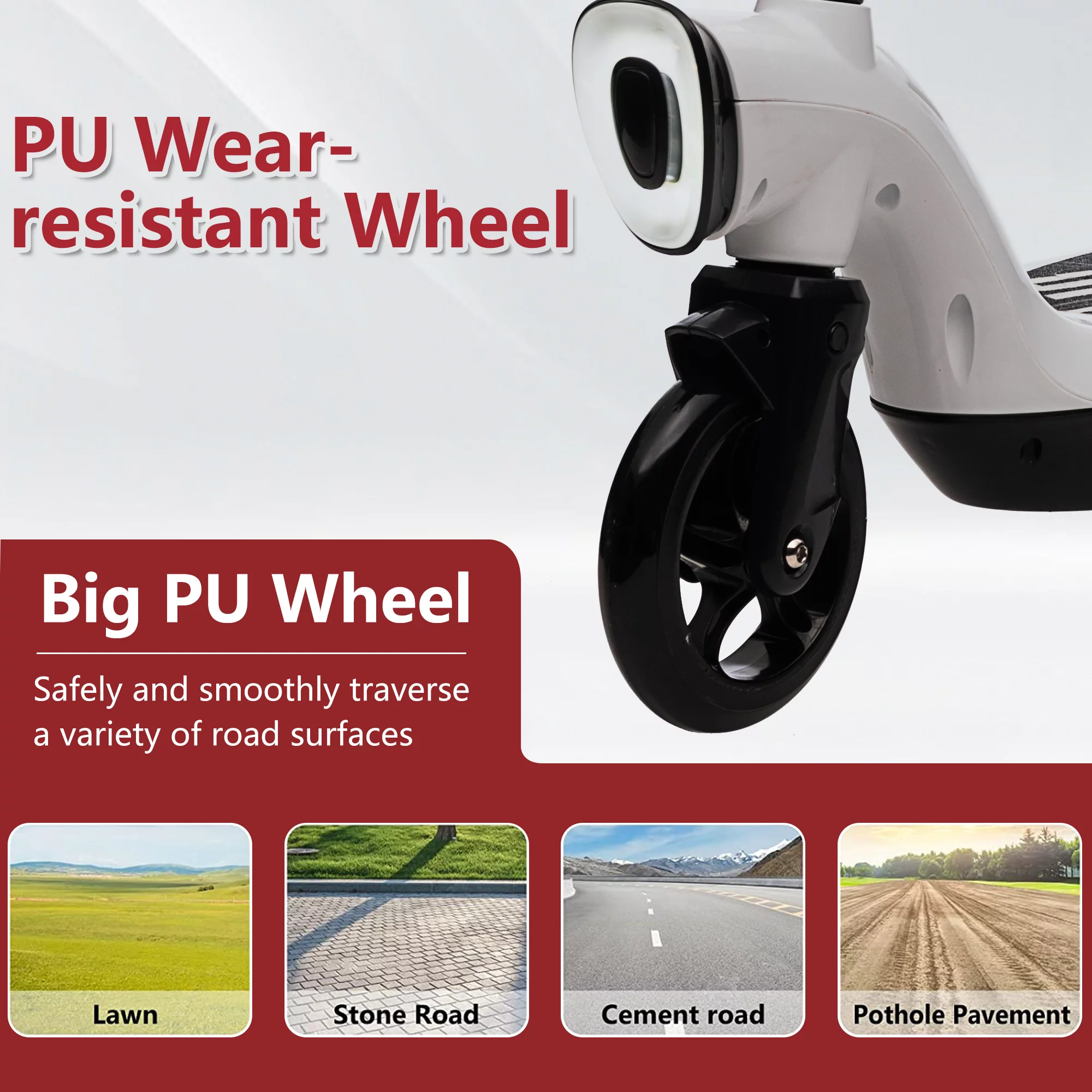 iRerts Kids Electric Scooter for 6-14 Year Old, Portable Kids Scooter for Boys Girls, 12V 45W Kids Electric Scooter with Front Big Light, Rear Brake, Colorful Deck Light, Pink - Womvr