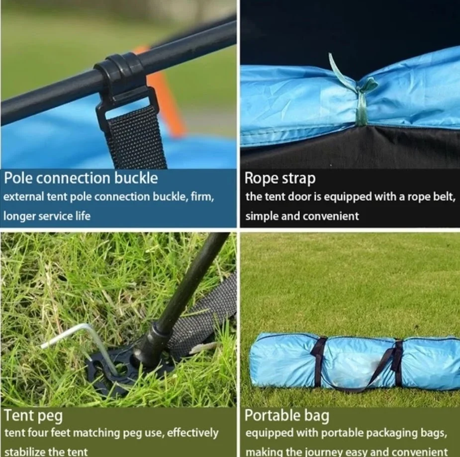 Klotel Pop up Camping Tent Outdoor Waterproof 3-4 Person Instant Setup - Womvr