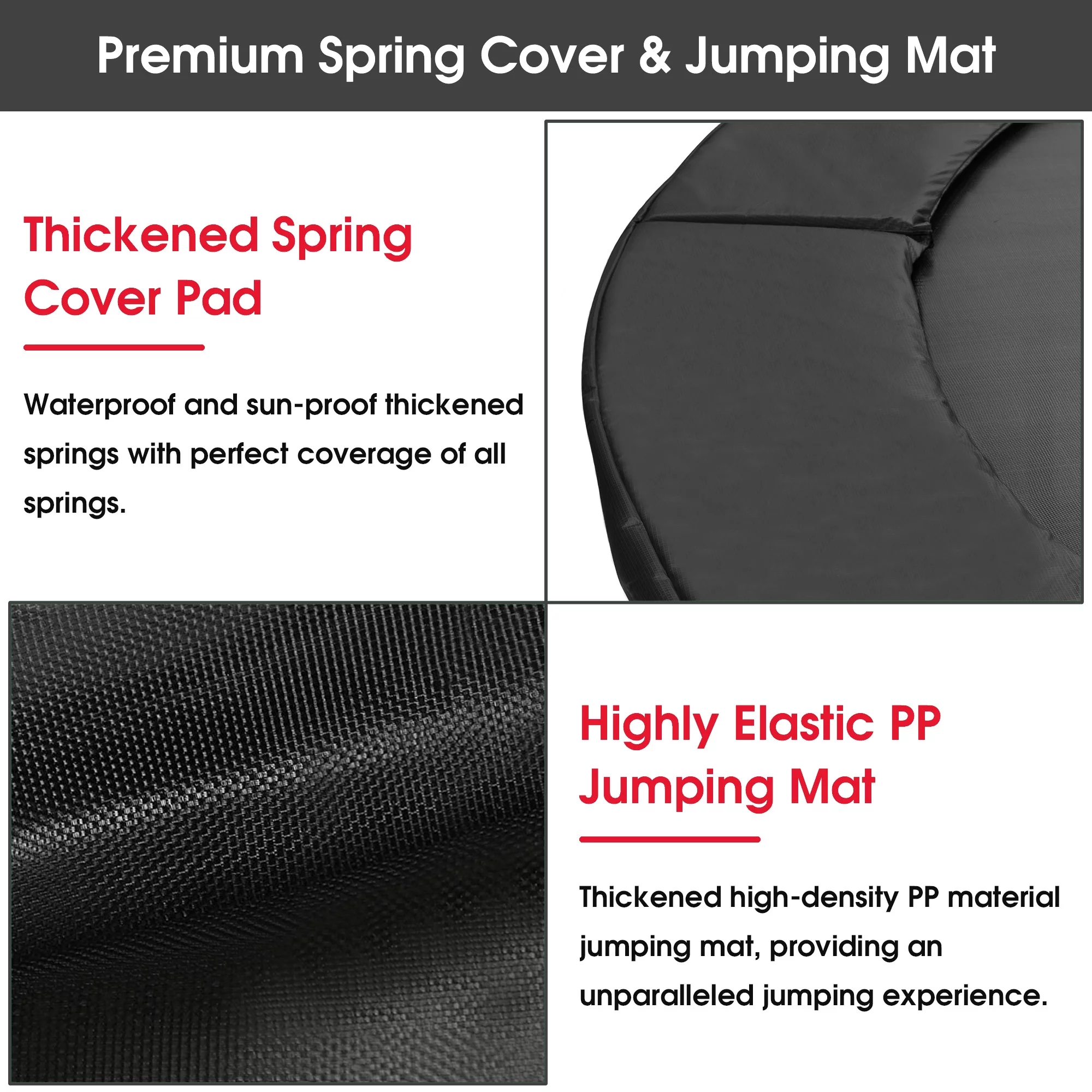 Kumix Trampoline with Enclosure, 1200LBS 12 14 15 16FT Trampoline for Kids Adults, Trampoline with Basketball Hoop, Lights, Sprinkler and Socks, Outdoor Heavy Duty Trampoline - Womvr