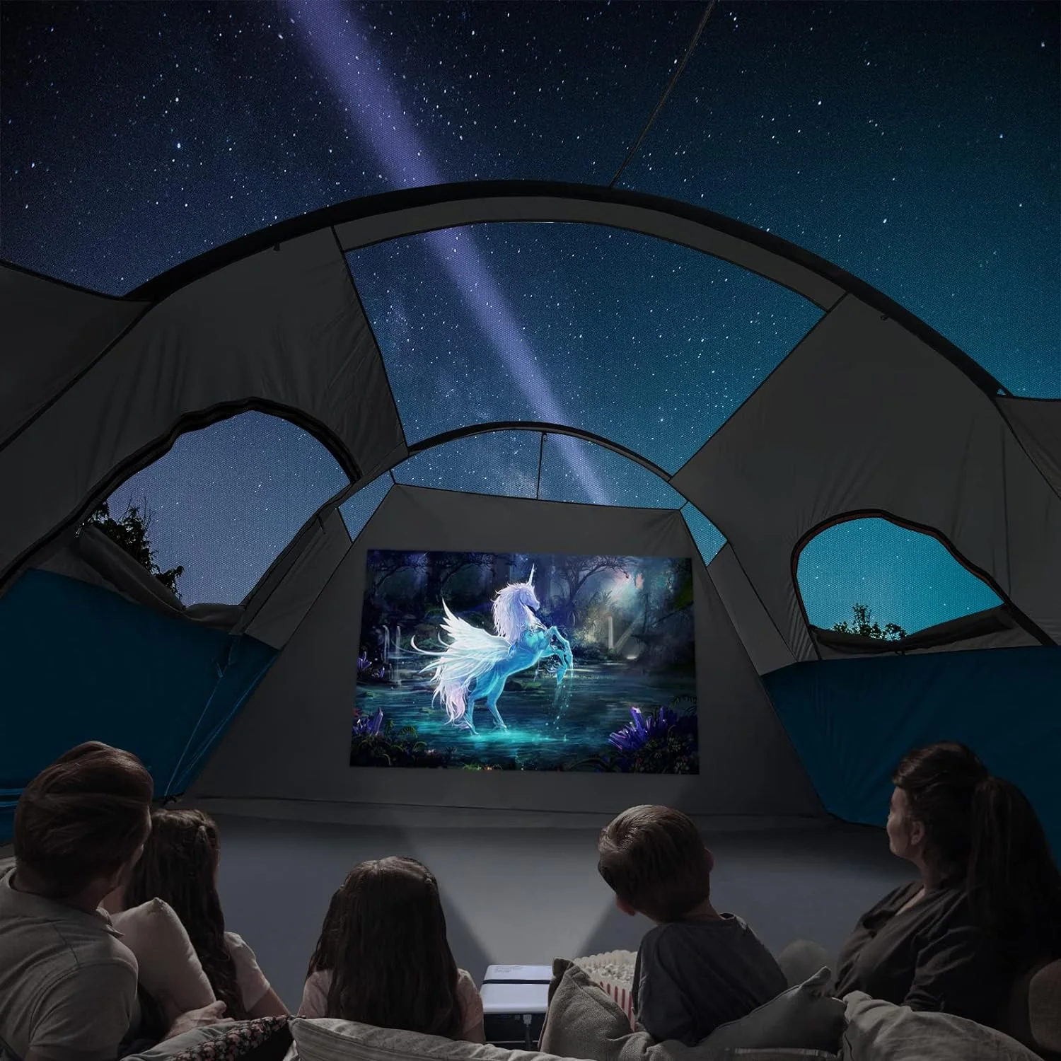 10 Person Camping Tent - Portable Easy Set Up Family Tent for Camp, Windproof Fabric Dome Tent Outdoor for Hiking, Backpacking, Traveling-14'x11'x74in(H) - Womvr