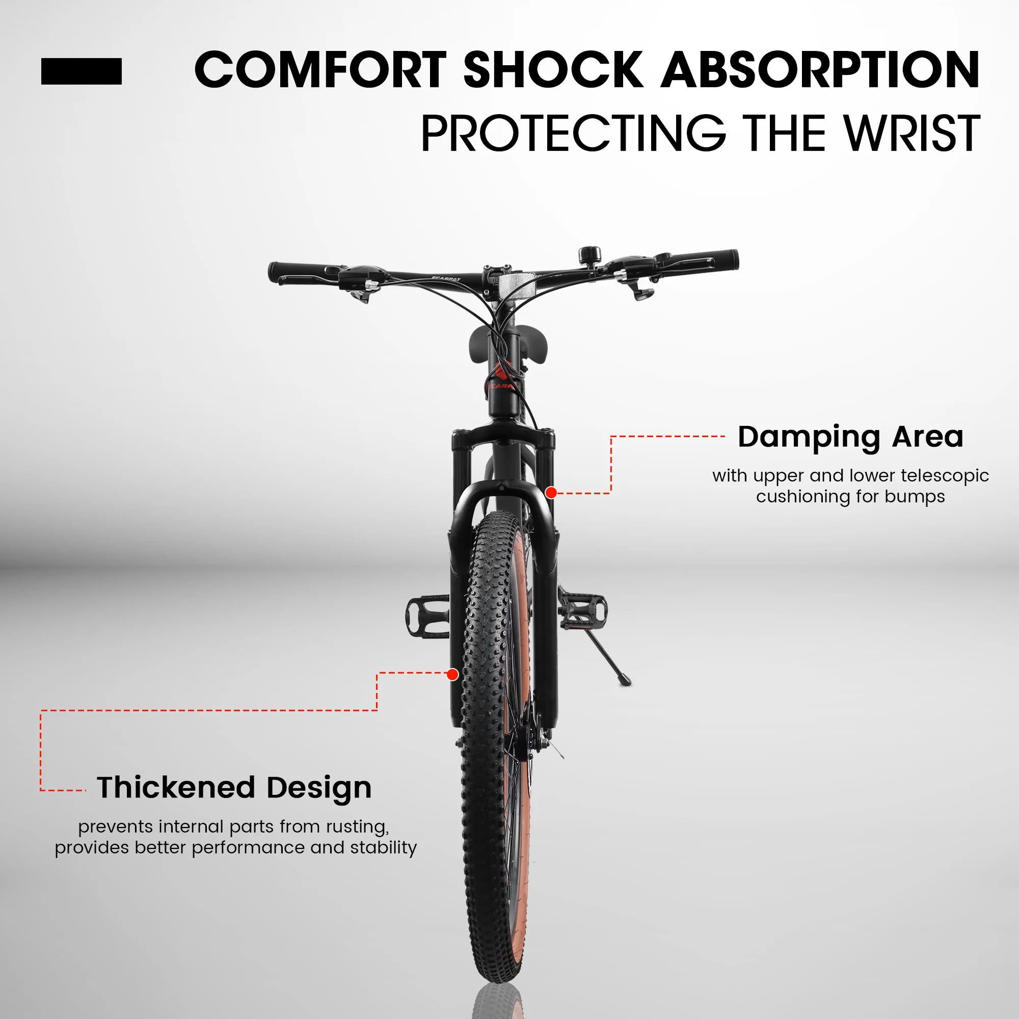 CIYOYO 24 inch Mountain Bike Bicycle for Adults, Shimano 21-Speed Bike with Disc Brake Thumb Shifter, Black - Womvr