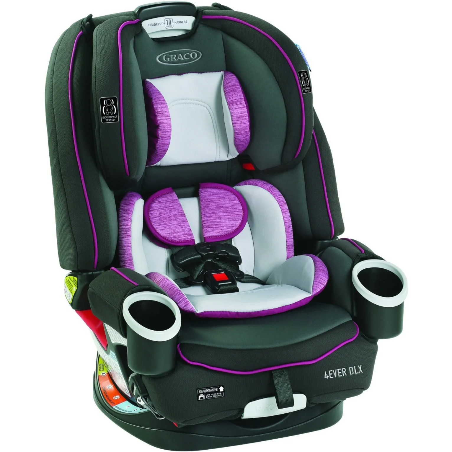 Graco 4Ever DLX 4-in-1 Convertible Car Seat, Zagg Black Waves - Womvr