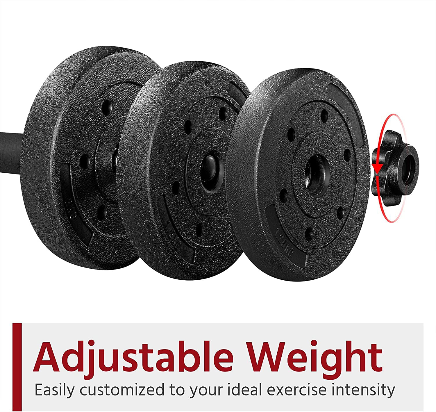 Dumbbells Weight Set 44LB/66LB Adjustable Dumbbell Weights Exercise & Fitness Equipment for Women & Men Gym Home Strength Bodybuilding Training - Womvr
