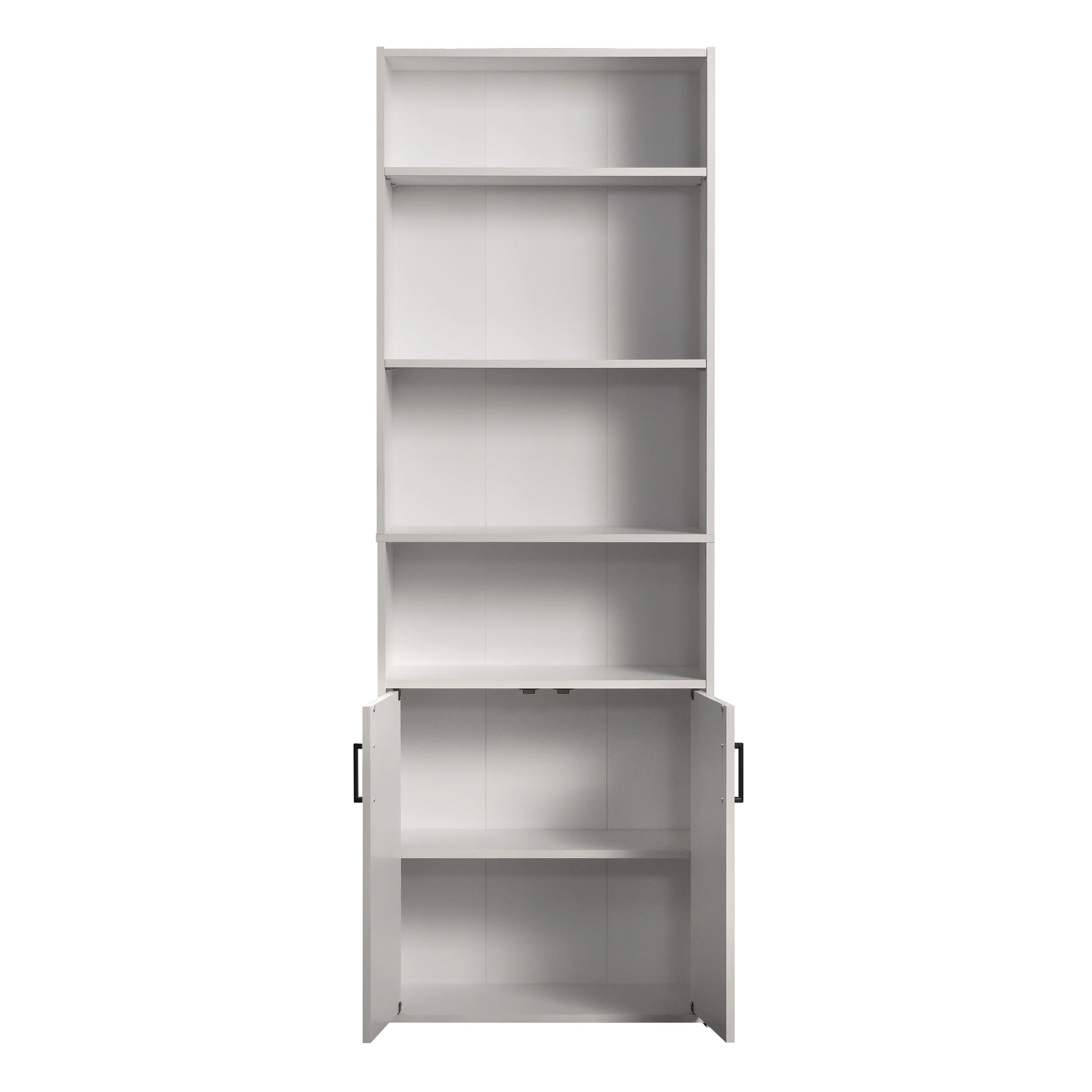 Mainstays Traditional 5 Shelf Bookcase with Doors, Soft White - Womvr