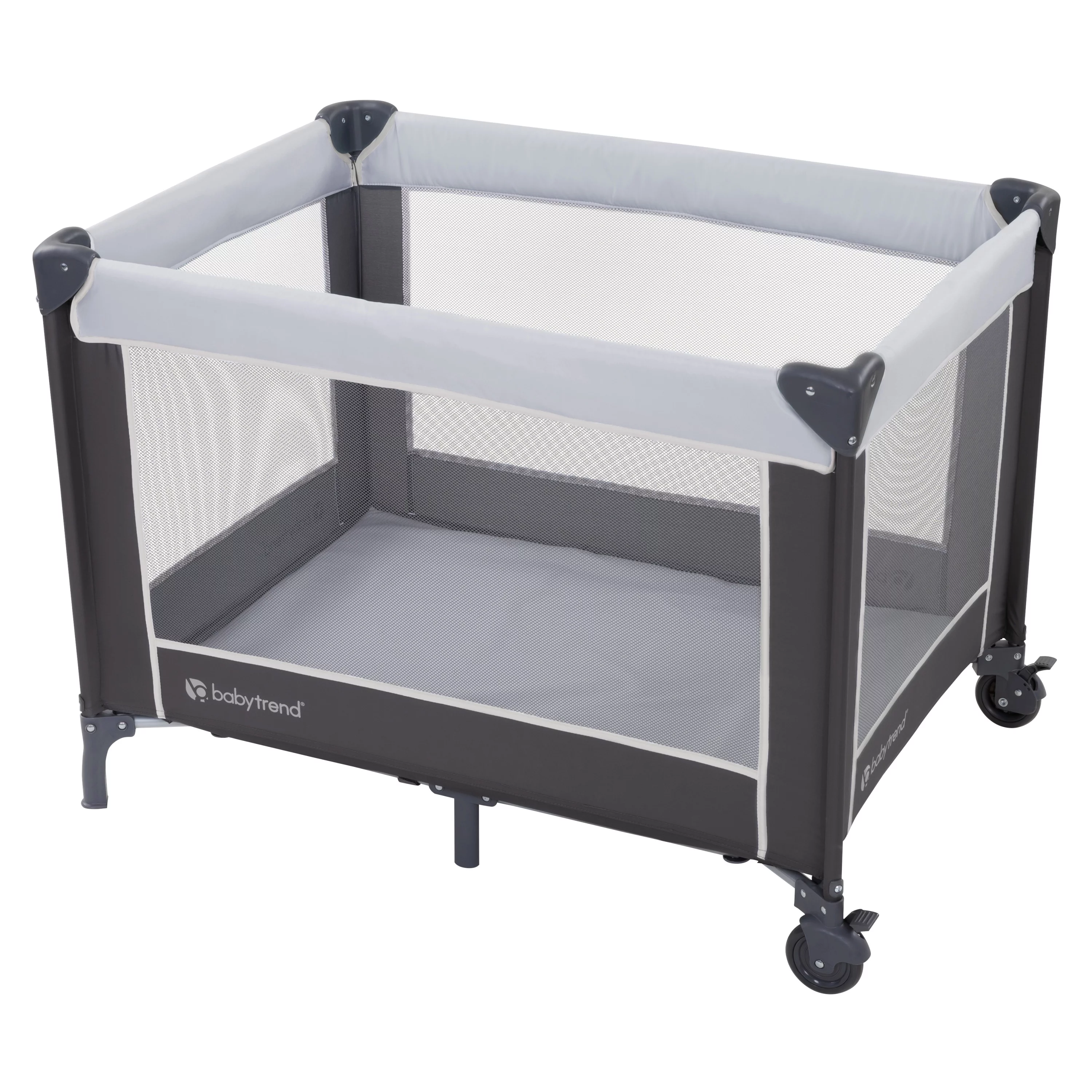 Baby Trend Portable Nursery Center Playard with Travel Bag- Twinkle Midnight Gray - Gray - Womvr