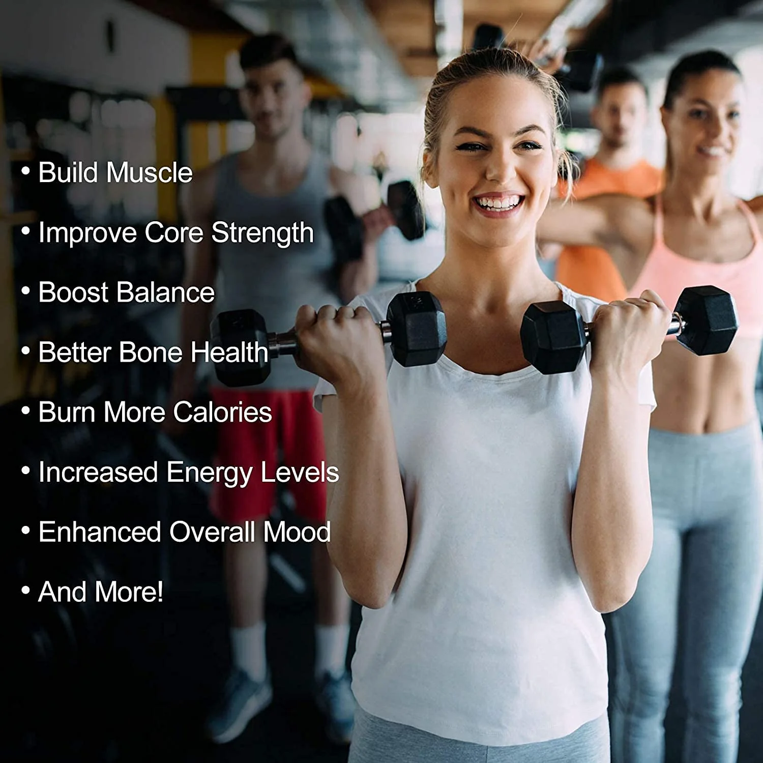 RitFit Rubber Hex Dumbbell Weight 5-60 Lbs. with Metal Handle for Strength Training, Full Body Functional Workouts - Womvr