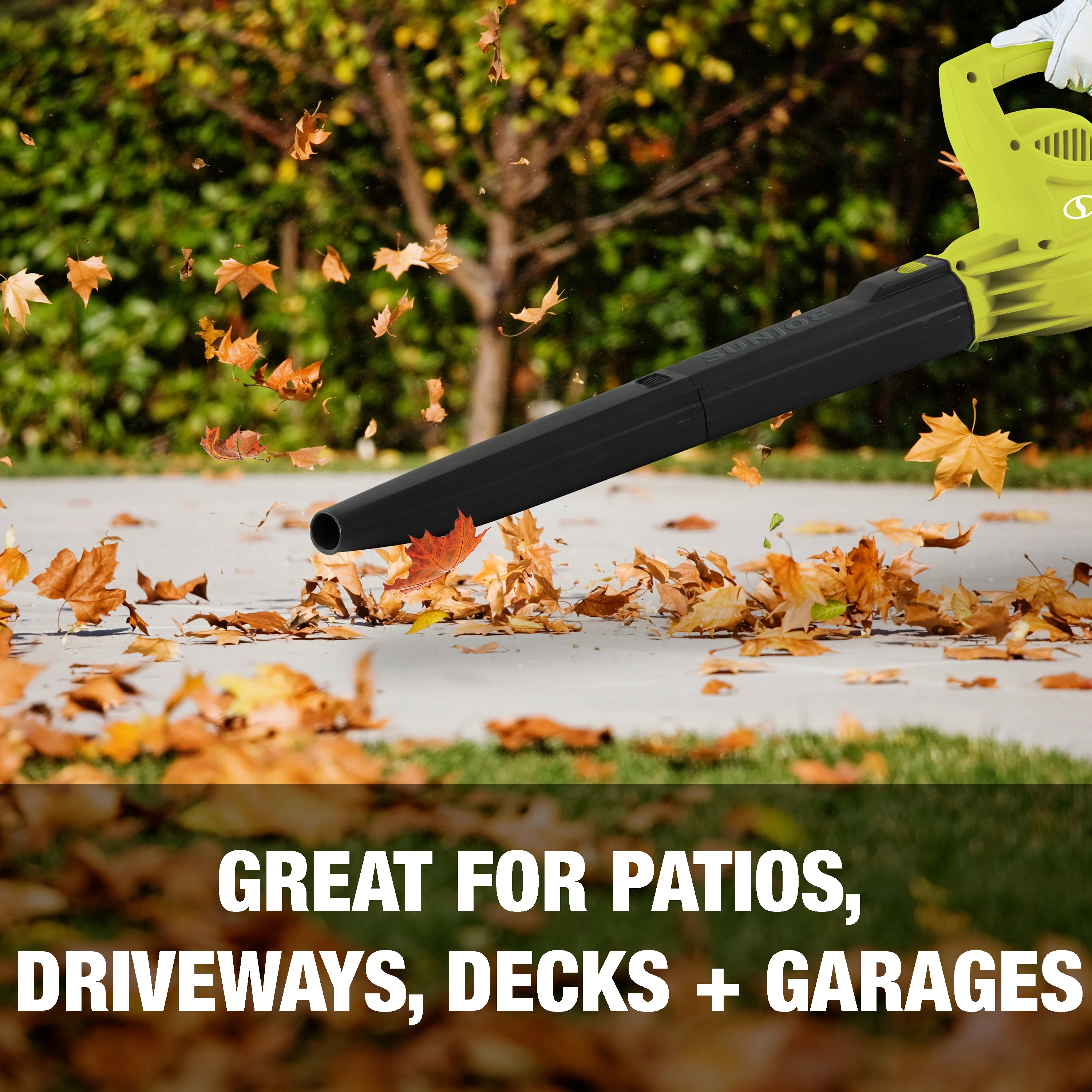 Sun Joe All-Purpose Electric Leaf Blower, 6-Amp, 155-mph, 260-CFM - Green - Womvr