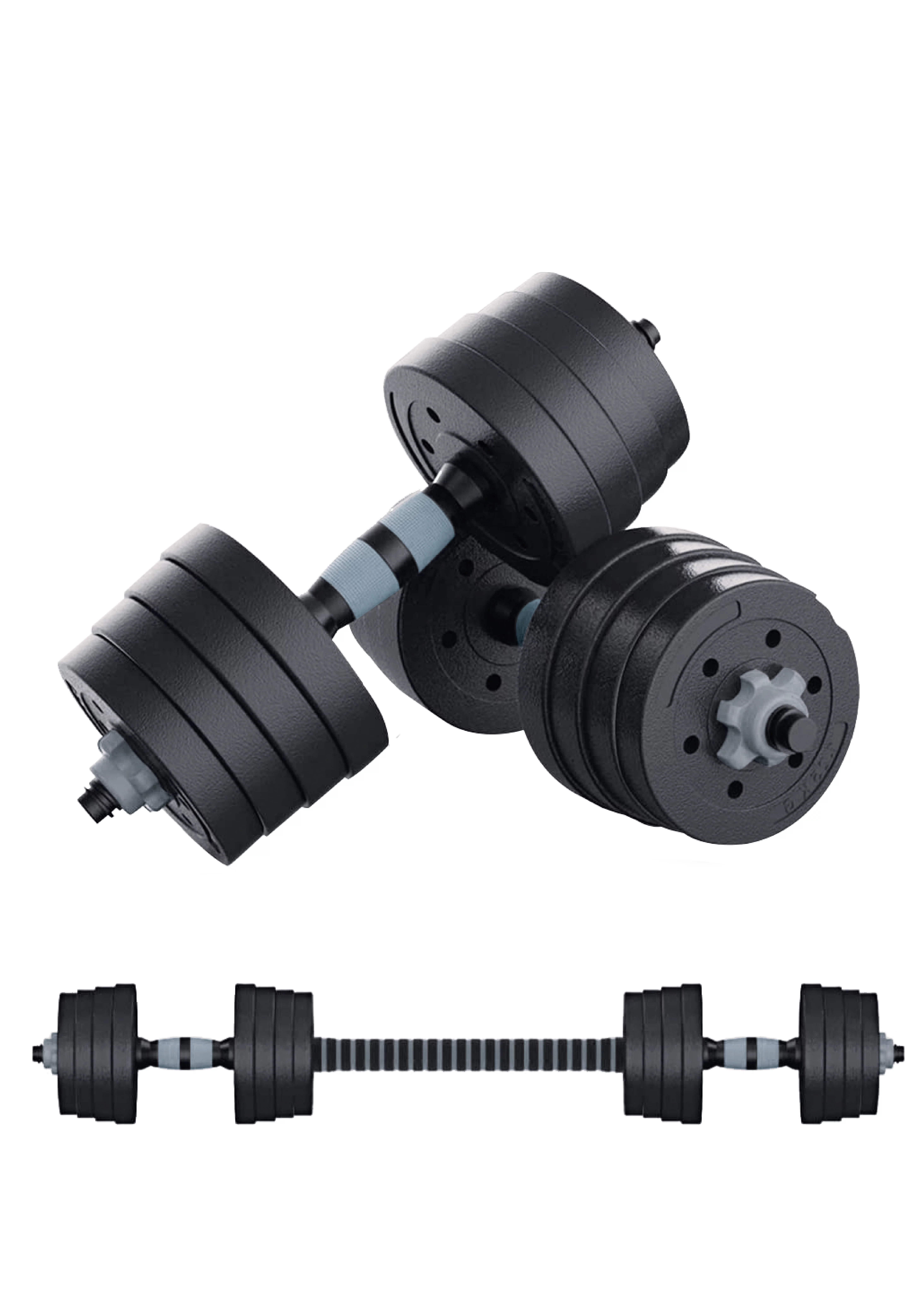 SWIFTFIT Adjustable Dumbells Barbell Weight Set, All in One Including a Barbell Connector for Home Office and Gym (20 LBS Set, 40 LBS Set, 60 LBS Set) - Womvr