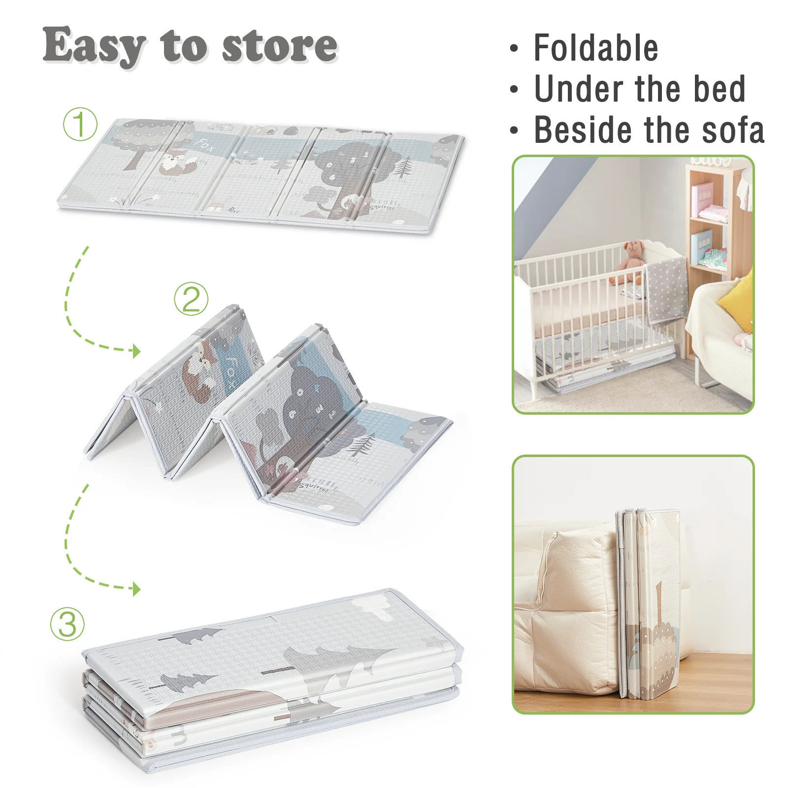 Pkinoicy 47x47inch Play Pen with Mat for Babies and Toddlers, Playpen with Mat, Baby Playpen with Mat, mall Baby Playpen with Mat - Womvr