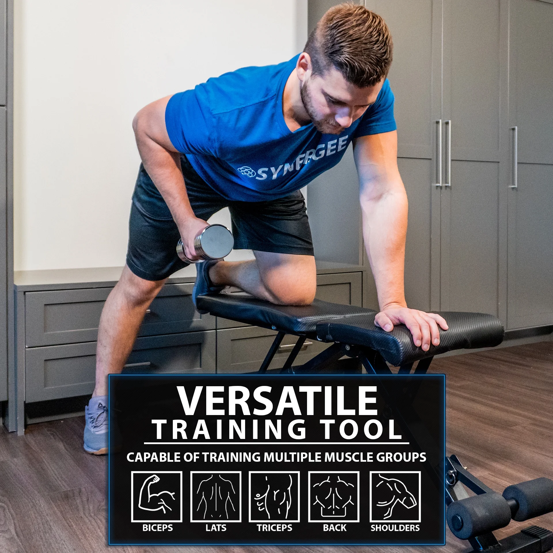 Synergee Ultra Compact Adjustable Dumbbell Set. Steel Weight Set with Foam Handles and Chrome Finish. Weights Range from 10-20 lbs. - Womvr