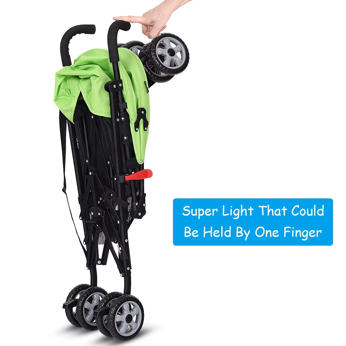 Costway Folding Lightweight Baby Toddler Umbrella Travel Stroller with Storage Basket Black - Womvr