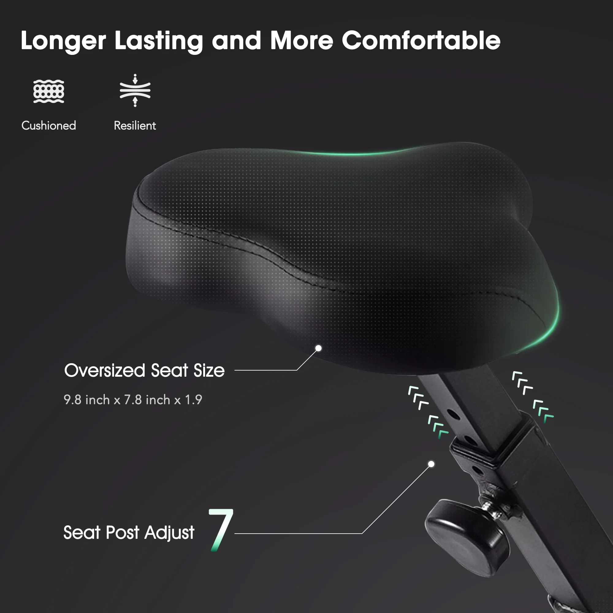 Exercise Bike Folding Stationary Bike Recumbent Exercise Bike Machine Home with LCD Monitor Phone Holder Portable - Womvr