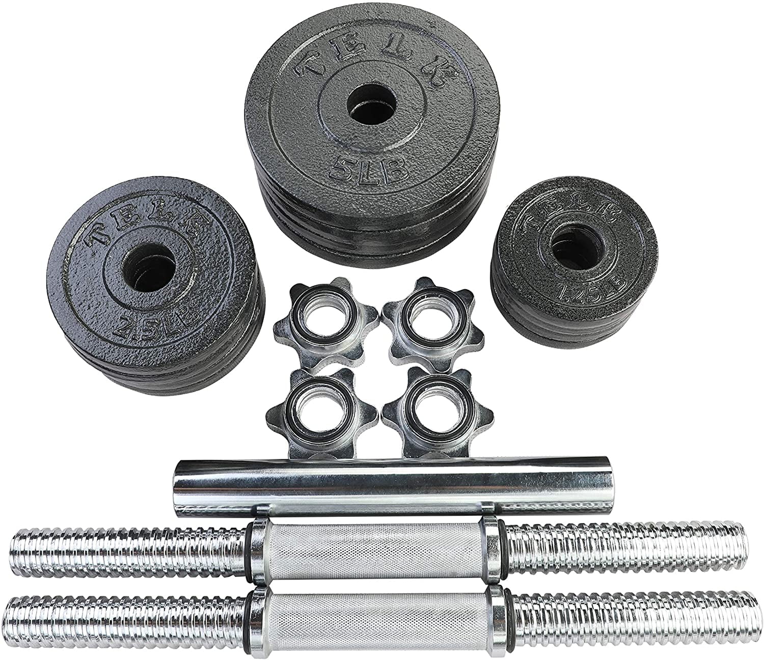 Telk Fitness Adjustable Dumbbells 45 Lbs., Hand Weights for Home Gym - Womvr