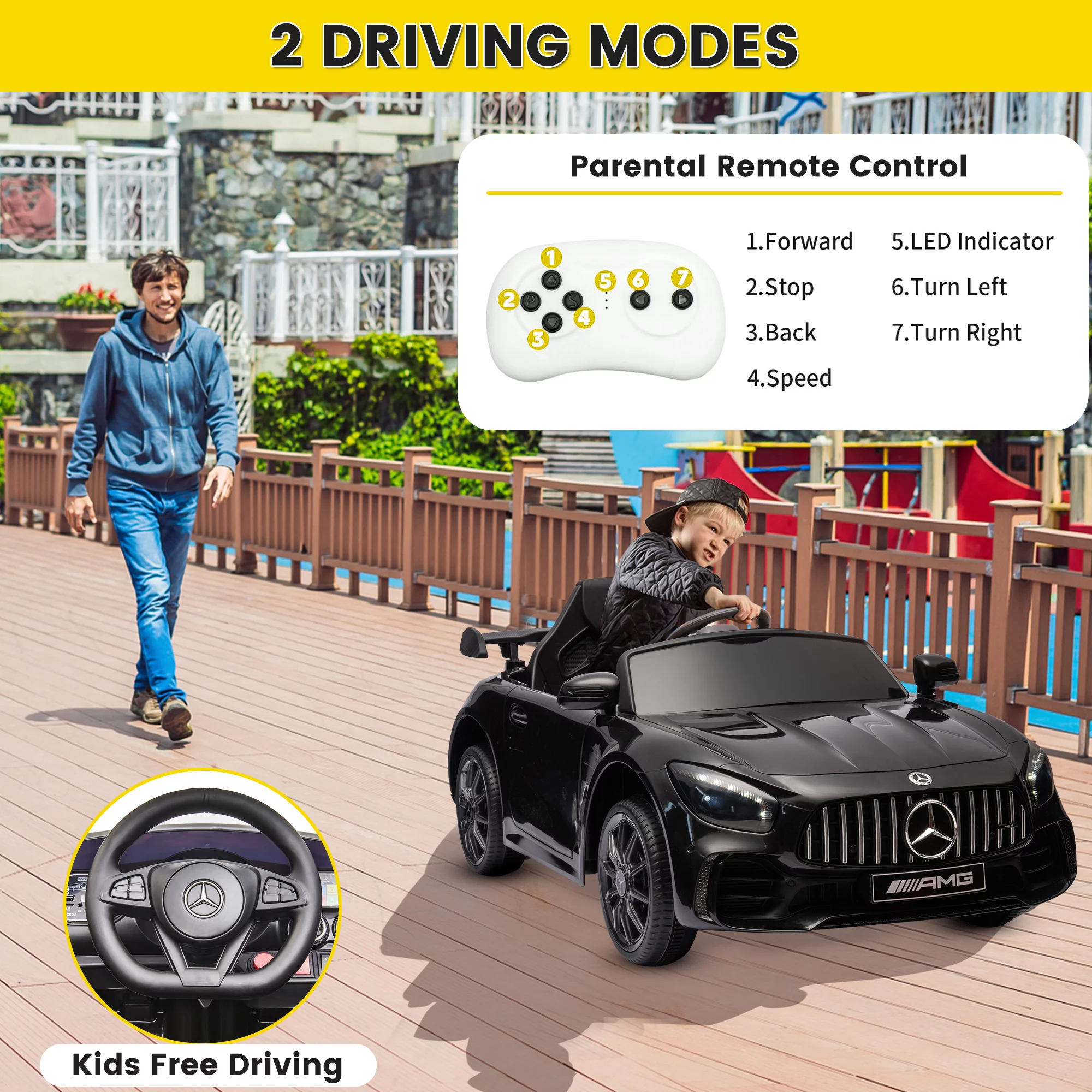 Seizeen 12V Kids Ride On Cars Battery Powered, Lamborghini Ride on Toy w/ Remote Control, 3 Speeds, Music Player, Ride On Cars for Kids As Best Gift for Girls Boys, Pink - Womvr