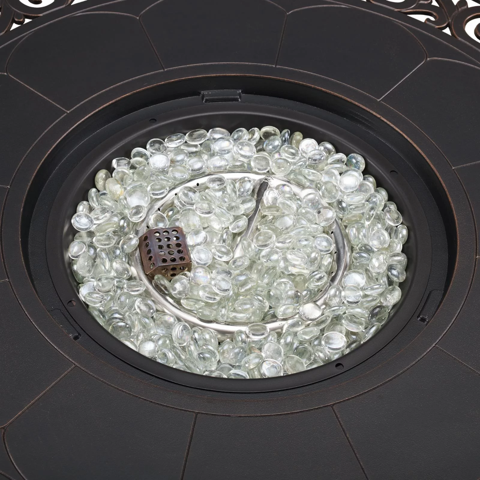 Fire Sense Jackson Round Aluminum Propane Fire Pit - Womvr