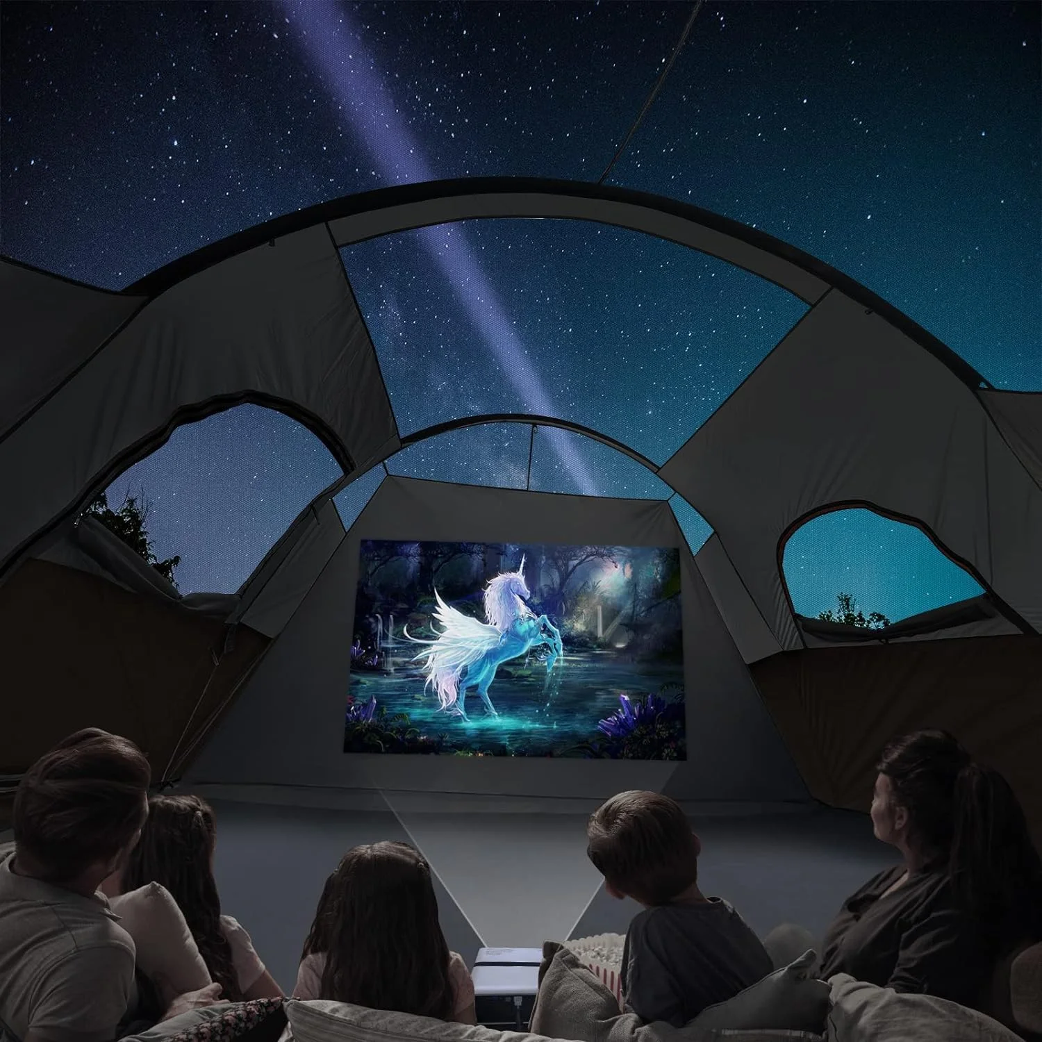 10 Person Camping Tent - Portable Easy Set Up Family Tent for Camp, Windproof Fabric Dome Tent Outdoor for Hiking, Backpacking, Traveling-14'x11'x74in(H) - Womvr