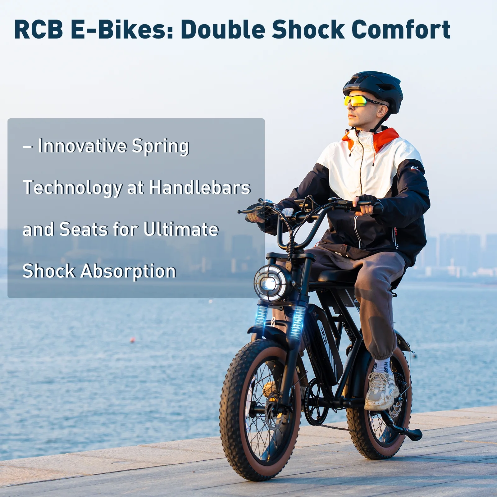 RCB 750W Electric Bike for Adults, 48V 15Ah Removable Li-Ion Battery, 20