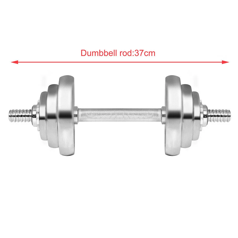 30KG Weight Dumbbell Set Adjustable Cap Gym Barbell Plates Home Body Workout - Womvr