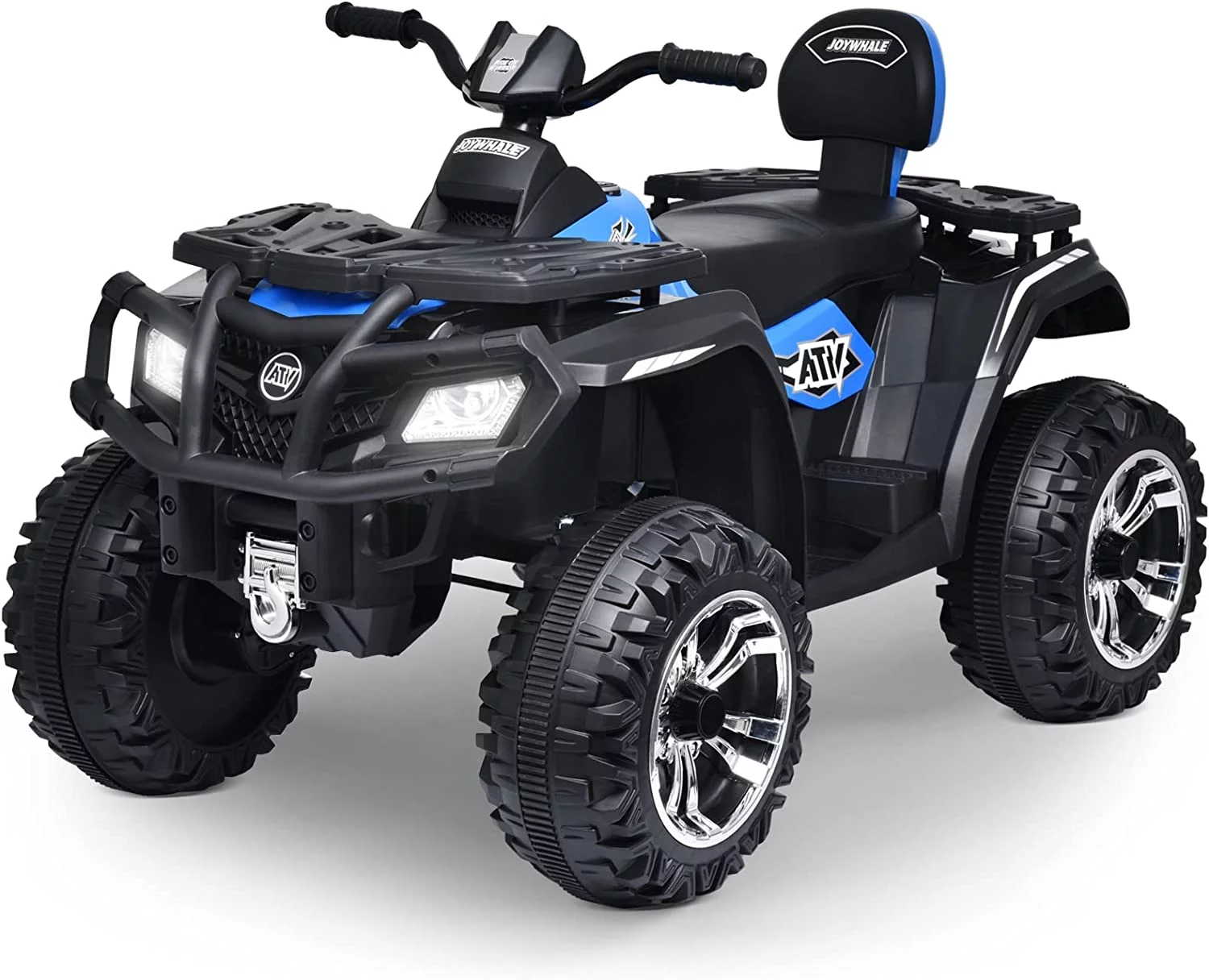 Joywhale 24V Kids Ride on ATV 4WD 2 Seater Quad Easy-Drag 4-Wheeler, with Big Battery, 4x75W Powerful Engine, Metal Suspension, BW-A20s - Womvr