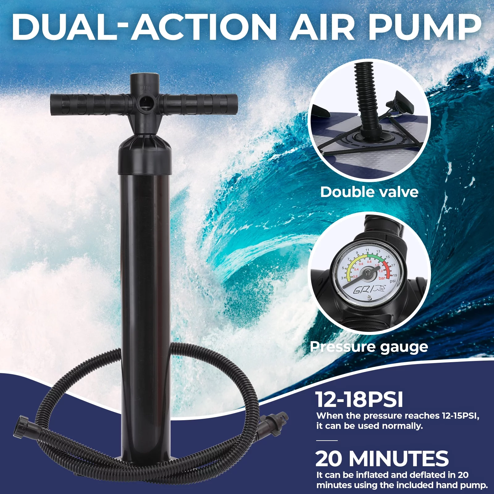 Arlopu 11FT Stand Up Paddle Board Inflatable with Premium SUP Accessories & Backpack, Non-Slip Deck, Waterproof Bag, Leash, Paddle and Hand Pump - Womvr