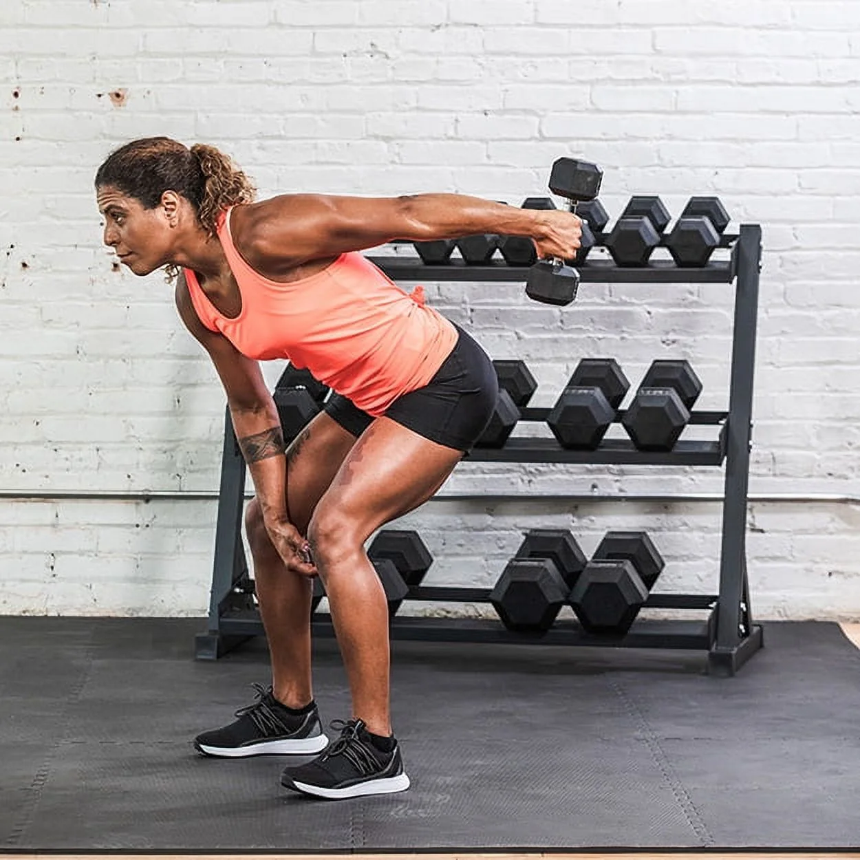 Lifeline Fitness Premium Rubber Hex Dumbbell, Single, 40 lbs - Womvr