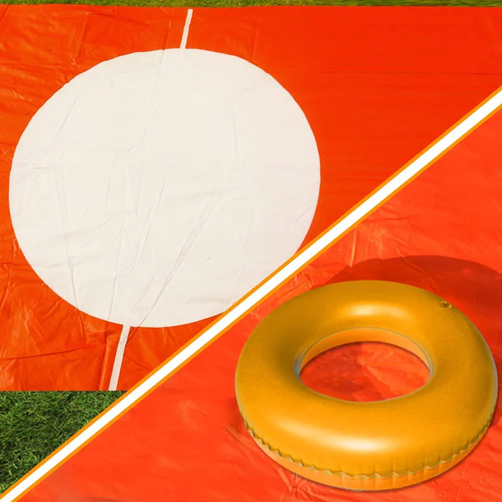 Terra Unique Slip Spray and Slide for Kids Adults Water Slide 33Ft x 5Ft, Sprinkler n Slides Waterslides Summer Toys Games with 2 Sliding Ring - Womvr