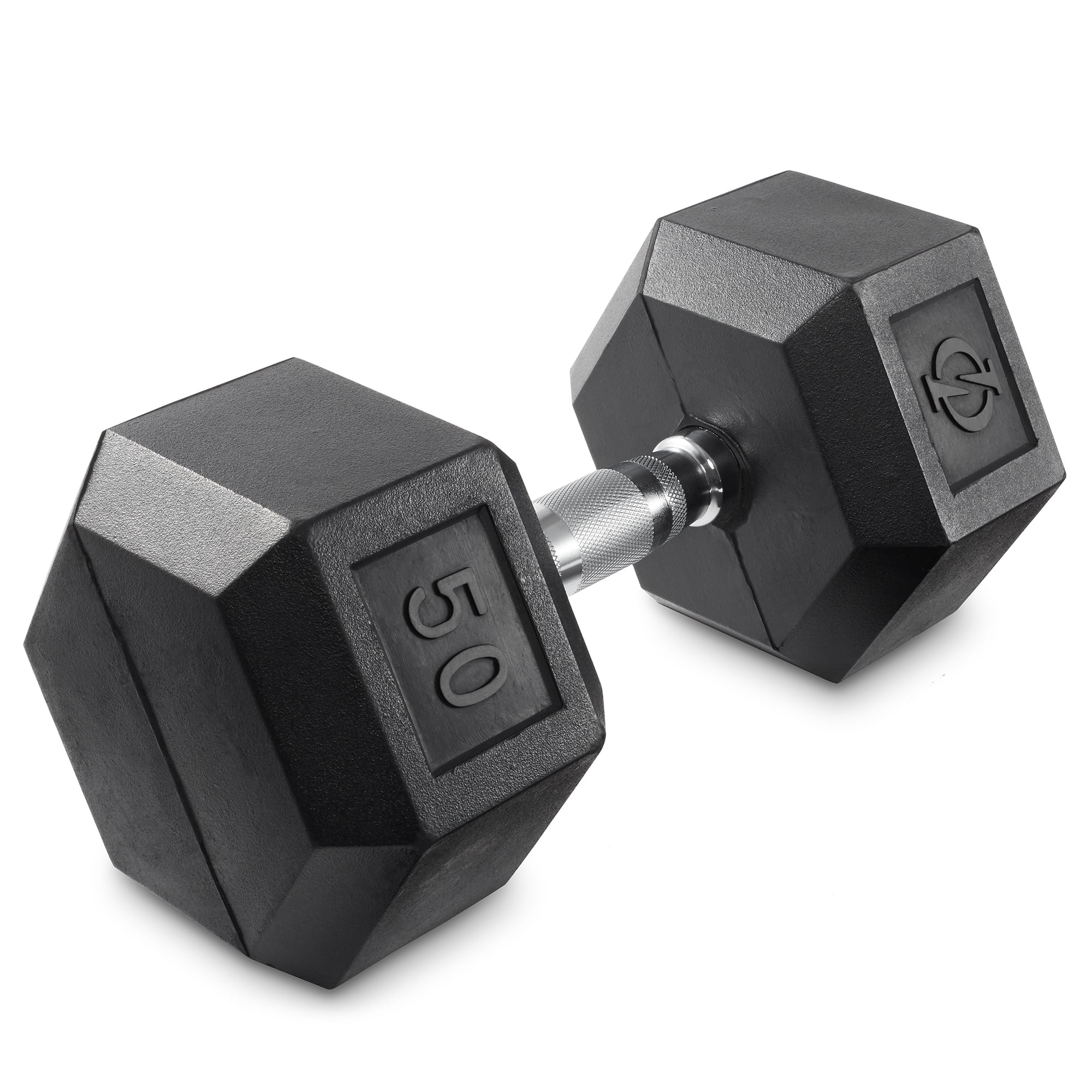 Philosophy Gym Rubber Coated Hex Dumbbell Hand Weight, 45 lbs - Womvr