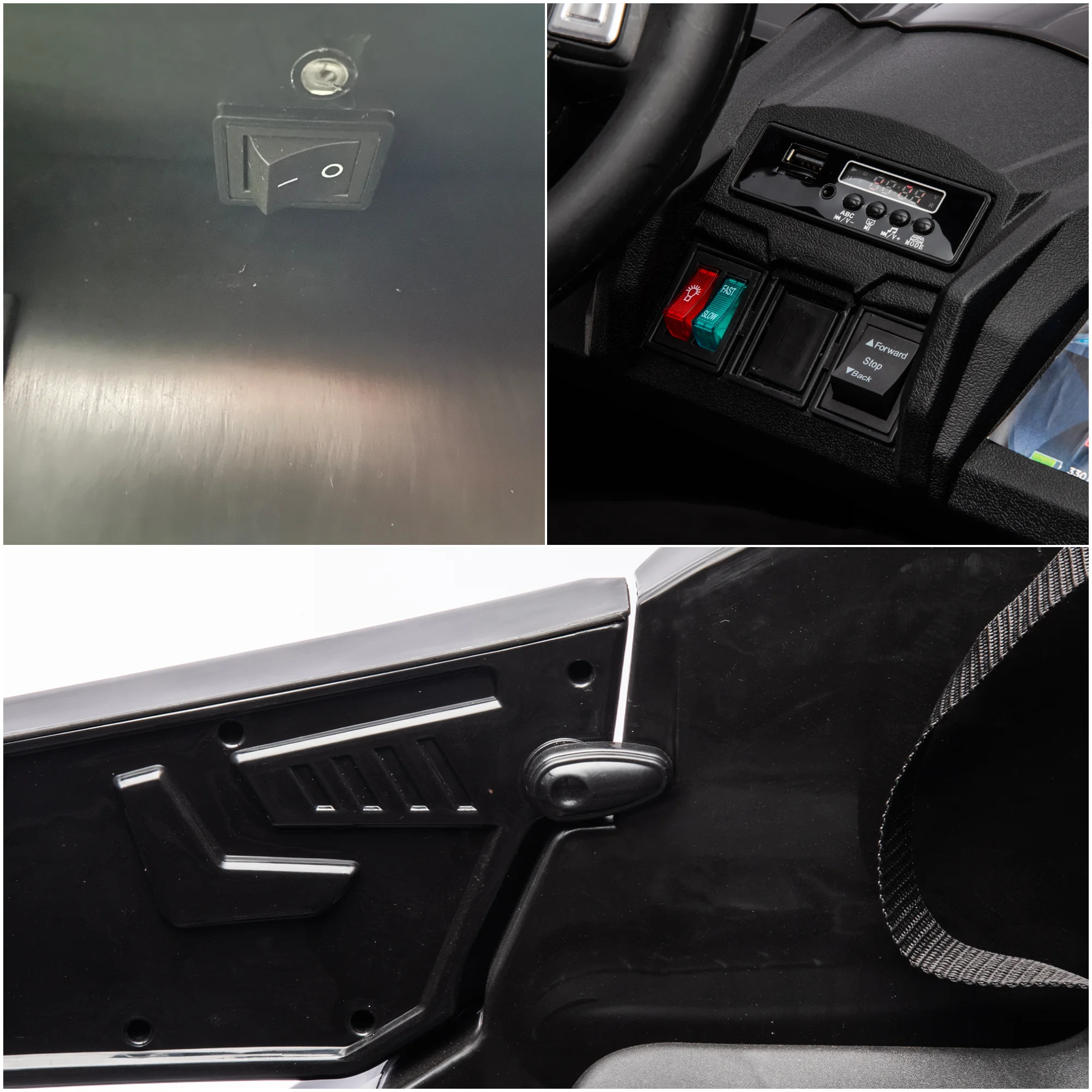 24V 2 Seater XXL UTV Ride On Car for Kids, 4WD/2WD Switchable Kids Electric Vehicle with 2 Safety Belts, Music, Remote Control, 24V Ride On Car with High Low Speed for Boys Girls (Red) - Womvr